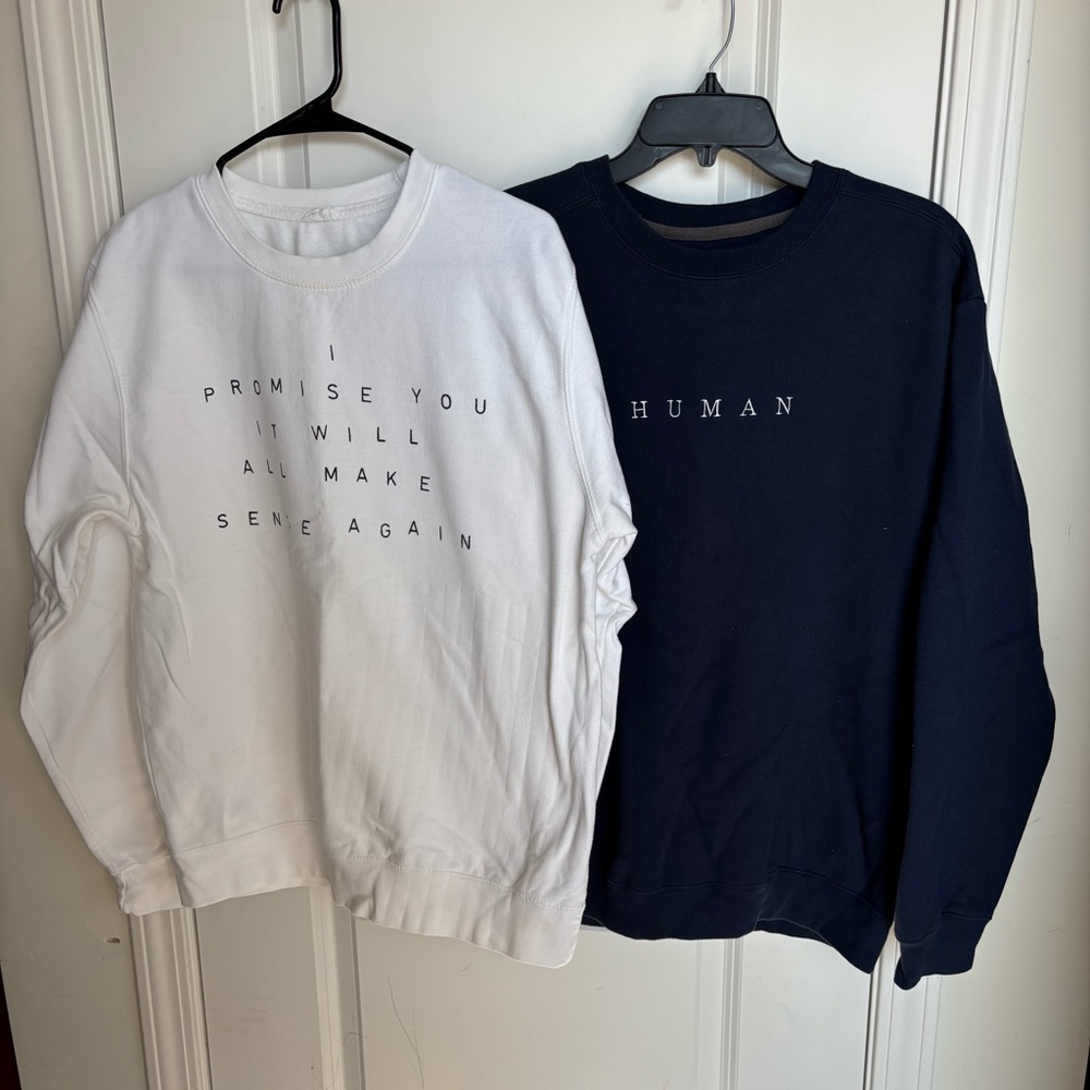 TWO dodie clark Musician Merch Crewneck Sweatshirts